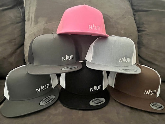 White NAUTI Embroidered Hat